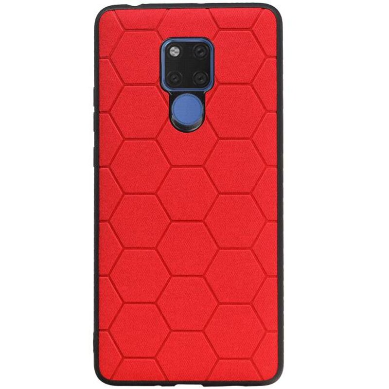 Estuche rígido hexagonal para Huawei Mate 20 X rojo