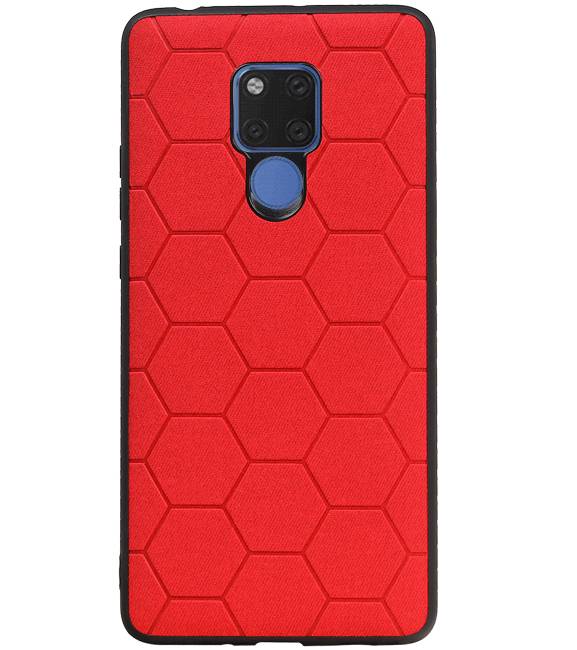 Estuche rígido hexagonal para Huawei Mate 20 X rojo