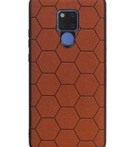 Hexagon Hard Case voor Huawei Mate 20 X Bruin