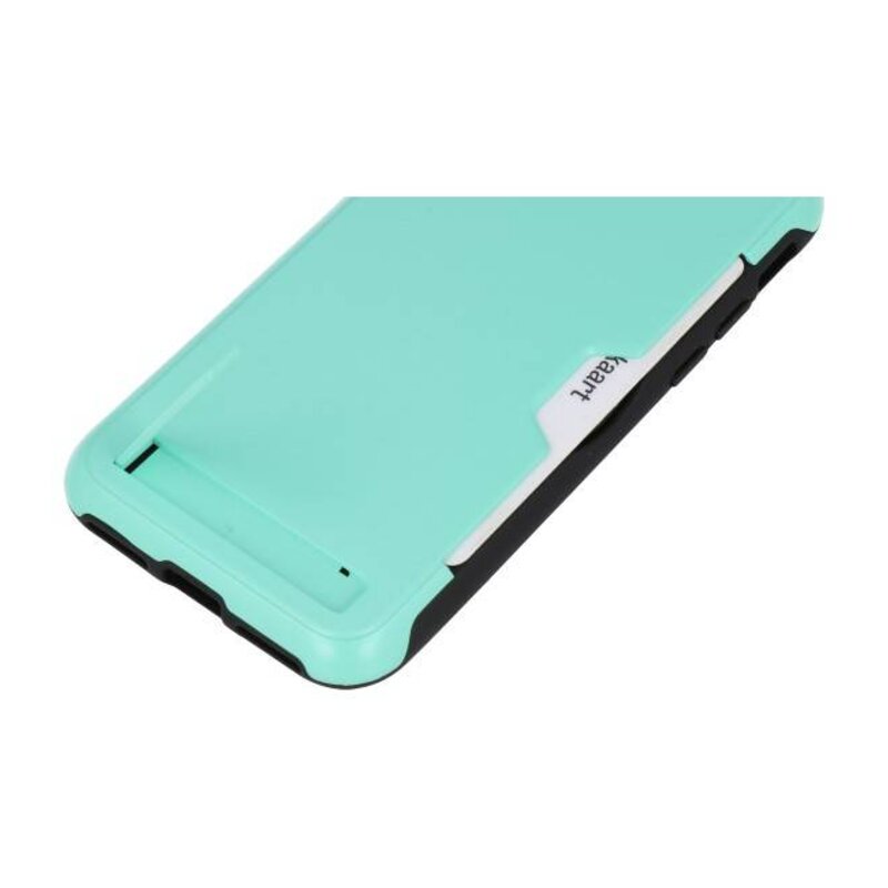 Tough Armor Card Holder Stand Taske til iPhone XS Max Turkis