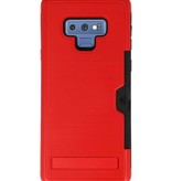 Tough Armor Kaarthouder Stand Hoesje voor Note 9 Rood