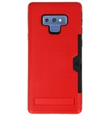 Tough Armor Kaarthouder Stand Hoesje voor Note 9 Rood