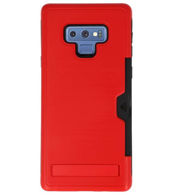 Tough Armor Card Stand Stand Case for Note 9 Red