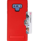 Tough Armor Kaarthouder Stand Hoesje voor Note 9 Rood