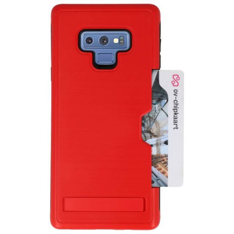 Tough Armor Card Stand Stand Case til Note 9 Rød