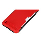 Tough Armor Kaarthouder Stand Hoesje voor Note 9 Rood