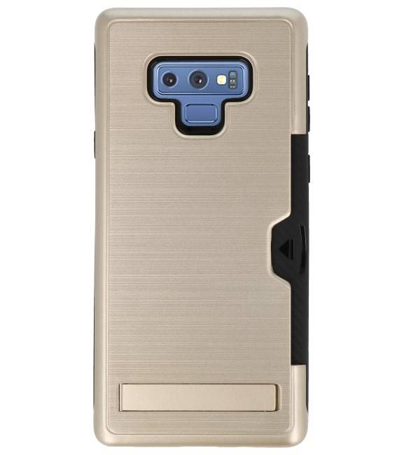 Tough Armor Card Stand Stand Case for Note 9 Gold