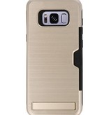 Tough Armor Card Stand Stand Taske til Galaxy S8 Plus Gold