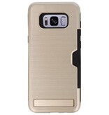 Tough Armor Card Stand Stand Case for Galaxy S8 Plus Gold