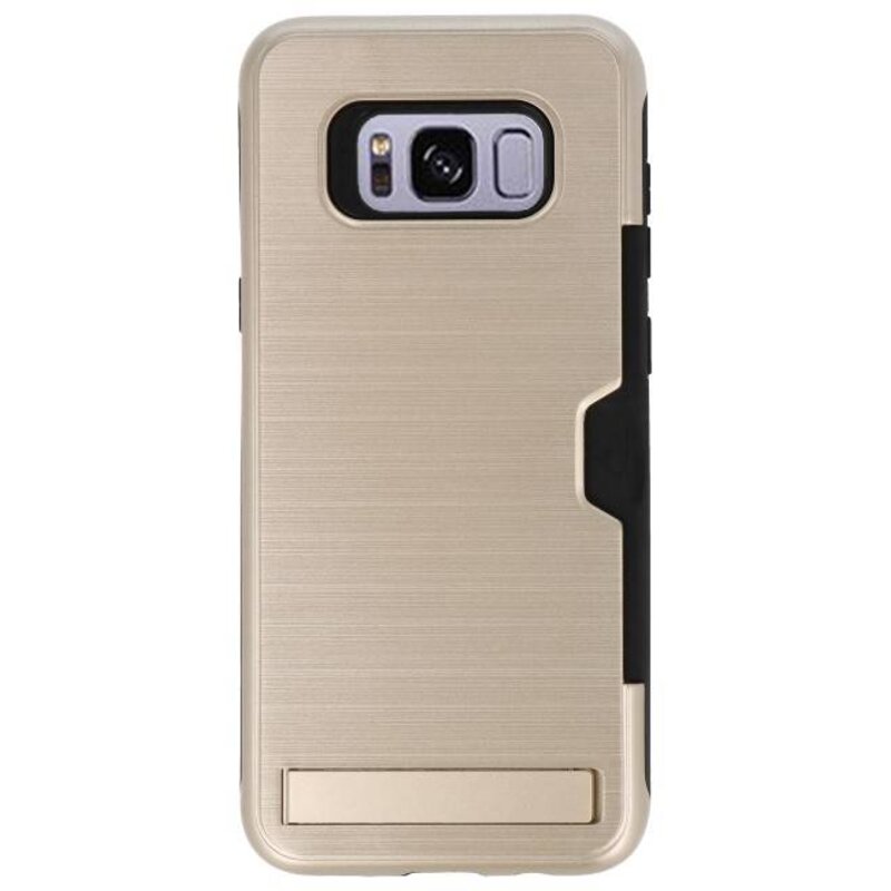 Tough Armor Card Stand Funda para Galaxy S8 Plus Gold