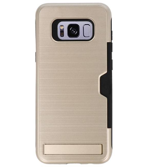 Tough Armor Card Stand Stand Case for Galaxy S8 Plus Gold