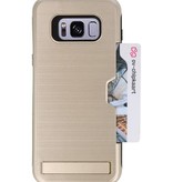 Tough Armor Card Stand Stand Case for Galaxy S8 Plus Gold