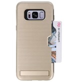Tough Armor Card Stand Stand Case for Galaxy S8 Plus Gold