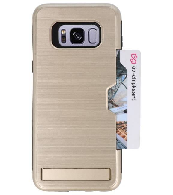 Tough Armor Kartenständerständer Case für Galaxy S8 Plus Gold