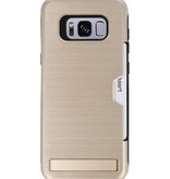 Tough Armor Card Stand Stand Case for Galaxy S8 Plus Gold