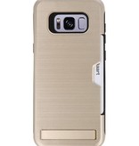 Tough Armor Kaarthouder Stand Hoesje voor Galaxy S8 Plus Goud