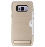 Tough Armor Card Stand Stand Case for Galaxy S8 Plus Gold