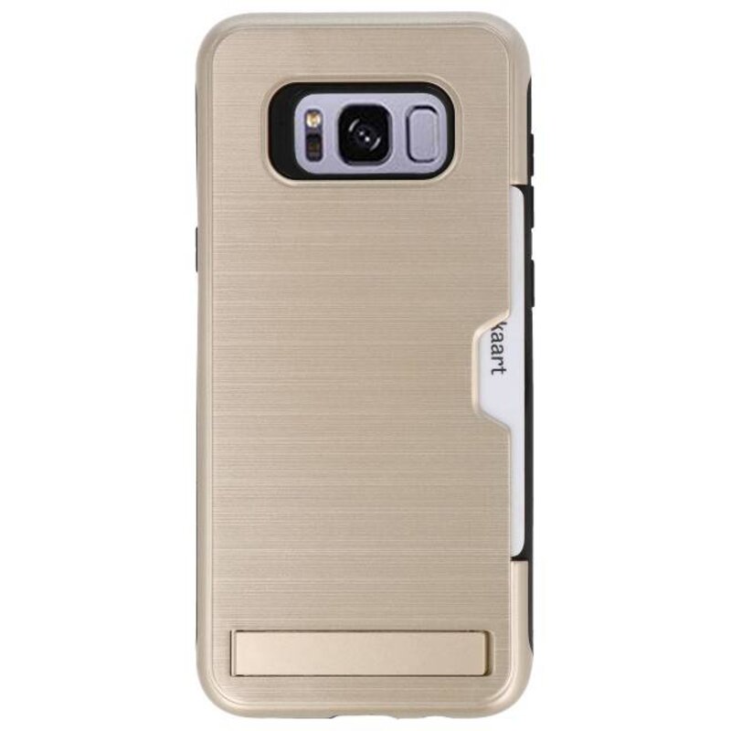Tough Armor Card Stand Funda para Galaxy S8 Plus Gold