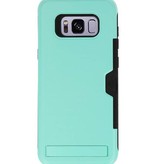 Tough Armor Card Stand Funda para Galaxy S8 Plus Turquesa