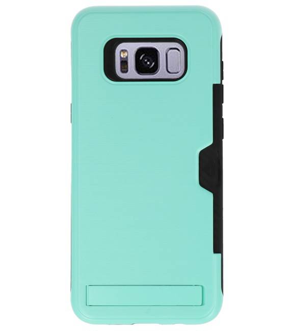 Tough Armor Kaarthouder Stand Hoesje voor Galaxy S8 Plus Turquoise