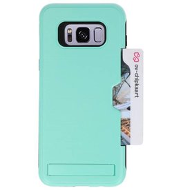 Tough Armor Card Stand Funda para Galaxy S8 Plus Turquesa