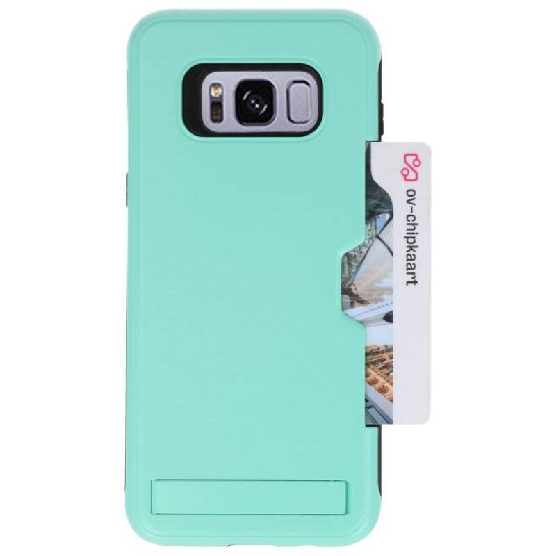 Tough Armor Card Stand Stand Taske til Galaxy S8 Plus Turkis