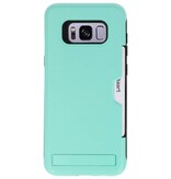 Tough Armor Card Stand Stand Case for Galaxy S8 Plus Turquoise