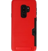 Custodia Stand per Armor Card resistente per Galaxy S9 Plus Red