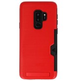 Custodia Stand per Armor Card resistente per Galaxy S9 Plus Red