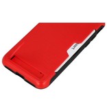 Étui de support pour carte Tough Armor pour Galaxy S9 Plus rouge