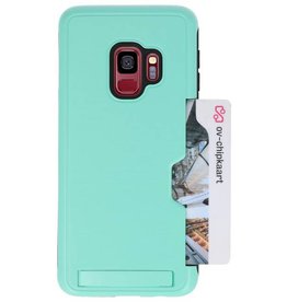 Étui support de carte Tough Armor pour Galaxy S9 Turquoise