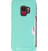 Tough Armor Kaarthouder Stand Hoesje voor Galaxy S9 Turquoise