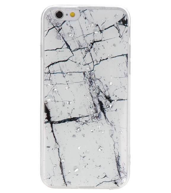 Print Hardcase voor iPhone 6 Marble Wit