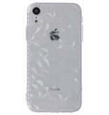 Custodie in silicone stile geometrico trasparente per iPhone XR