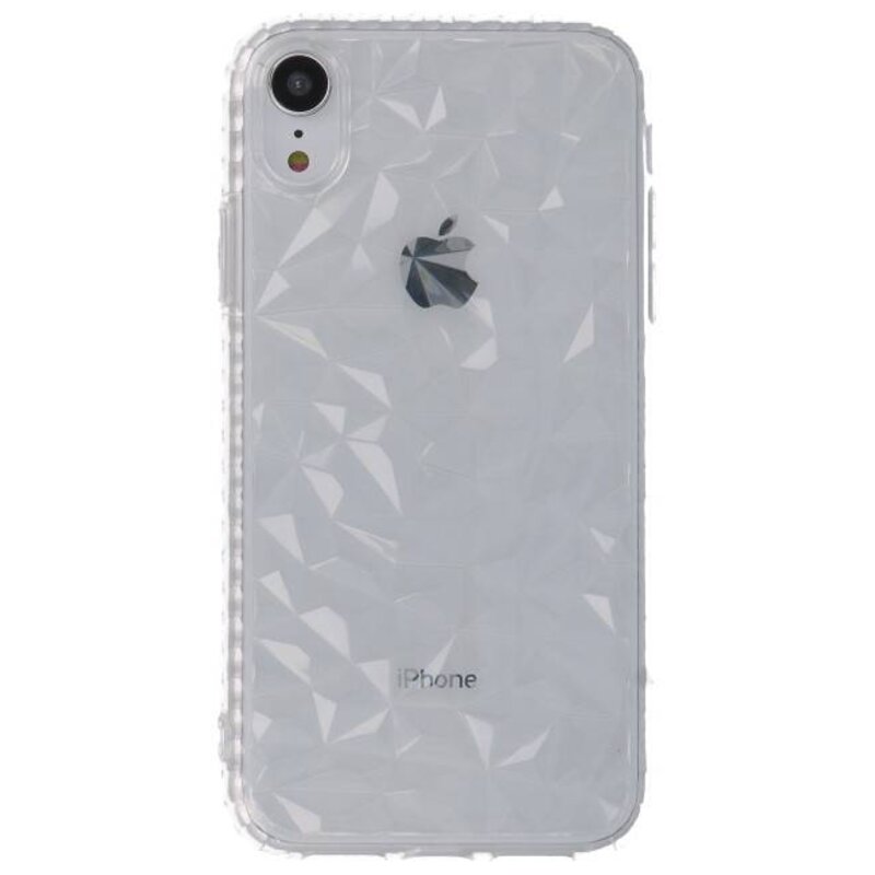 Custodie in silicone stile geometrico trasparente per iPhone XR