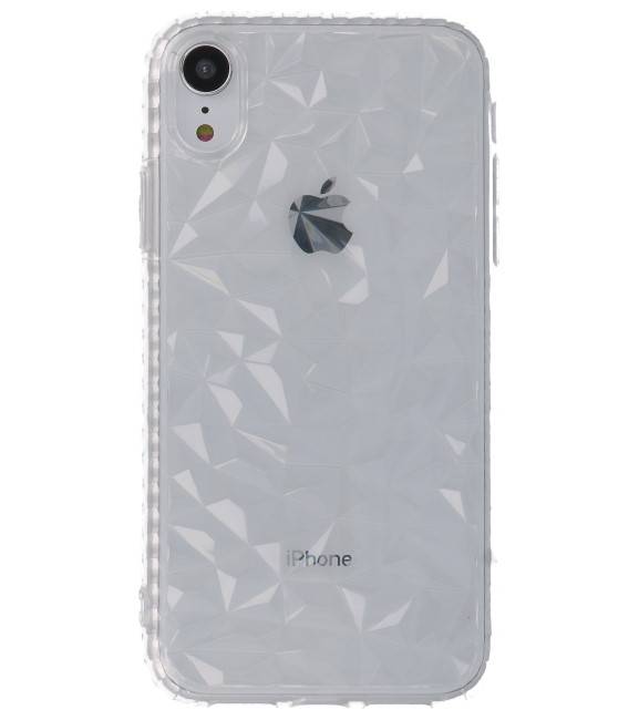 Custodie in silicone stile geometrico trasparente per iPhone XR