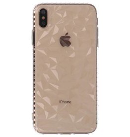 Fundas de silicona de estilo geométrico transparente para iPhone XS Max