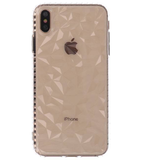 Custodie in silicone stile geometrico trasparente per iPhone XS Max