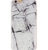 Coque rigide d'impression pour iPhone 6 Plus, marbre blanc