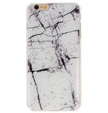 Coque rigide d'impression pour iPhone 6 Plus, marbre blanc