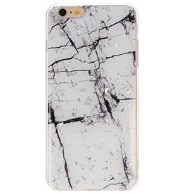 Coque rigide d'impression pour iPhone 6 Plus, marbre blanc