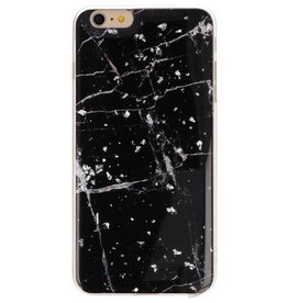 Print Hardcase til iPhone 6 Plus Marmor Sort