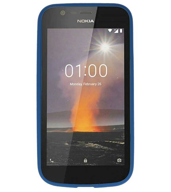 Farve TPU Taske til Nokia 1 Navy