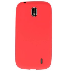 Funda TPU Color para Nokia 1 Rojo