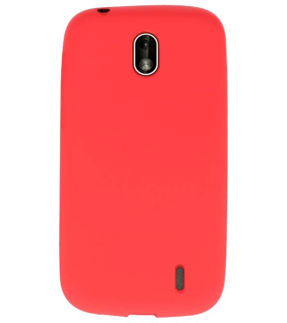 Coque TPU Couleur pour Nokia 1 Rouge