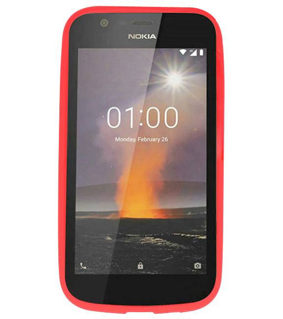 Coque TPU Couleur pour Nokia 1 Rouge