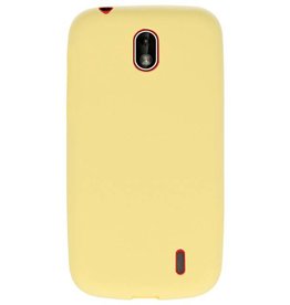 Funda TPU Color para Nokia 1 Amarillo