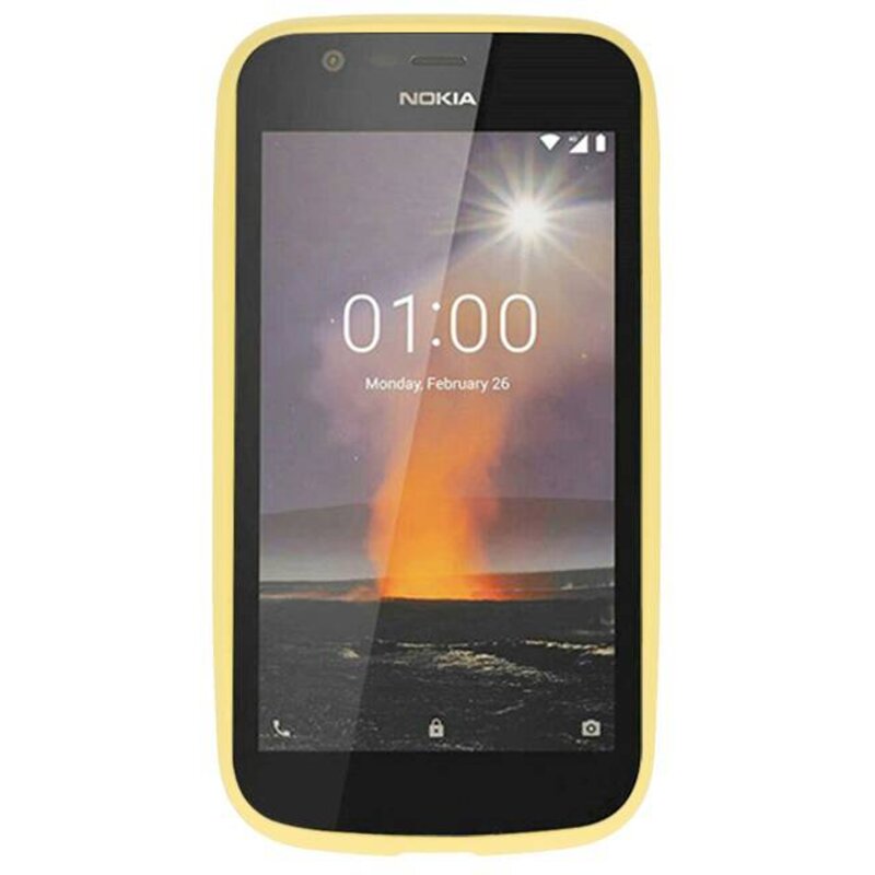 Coque TPU Couleur pour Nokia 1 Jaune