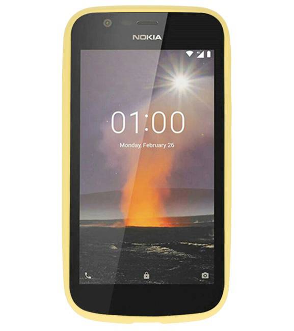 Farb-TPU-Hülle für Nokia 1 Yellow