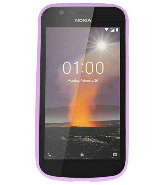 Color TPU Hoesje voor Nokia 1 Paars